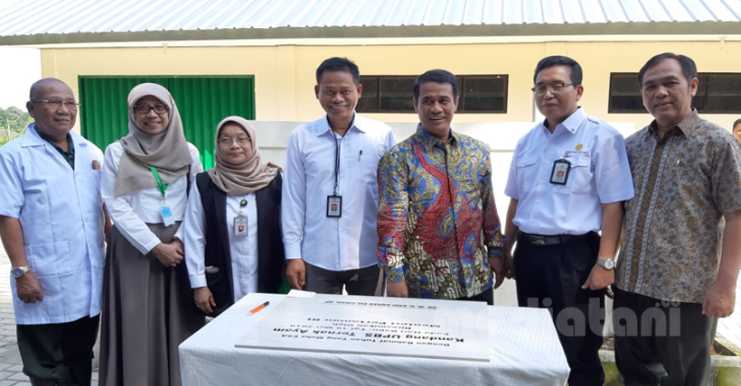 Menteri Pertanian, Andi Amran Sulaiman di peresmian Unit Perbanyakan Bibit Sumber (UPBS) di Balai Penelitian Ternak, Ciawi, Bogor, Rabu (15/5).