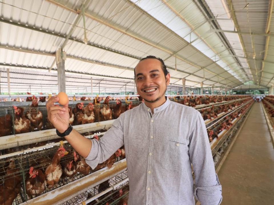 Putu Dicka Witrayana sukses beternak ayam petelur dengan omzet miliaran setiap bulannya.