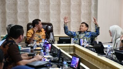 Deputi Bidang Koordinasi Perniagaan dan Ekonomi Digital Kementerian Koordinator Bidang Perekonomian Republik Indonesia, Ali Murtopo Simbolon, saat berkunjung ke Pendopo Majalengka pada Kamis (31/7/2025)