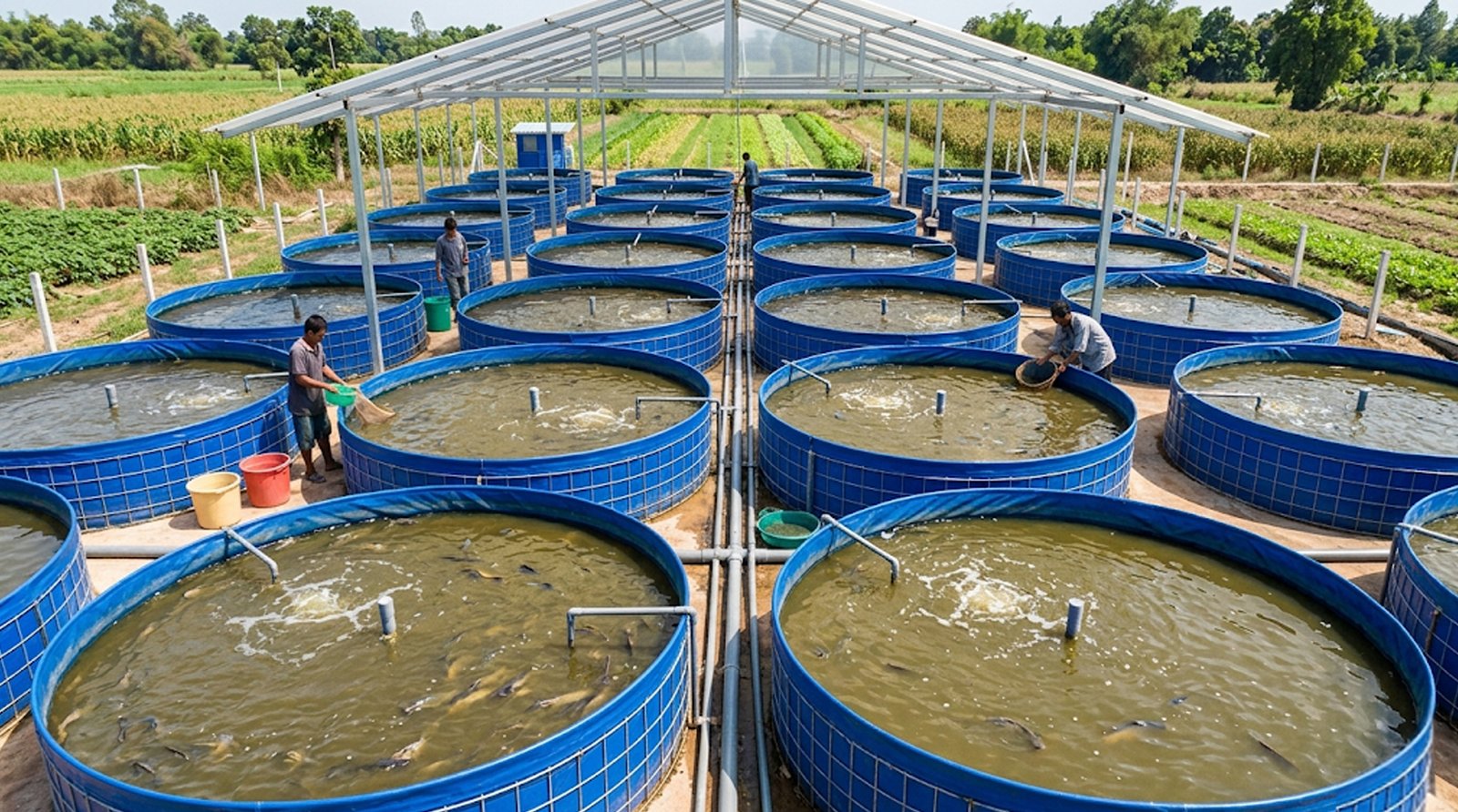 ilustrasi budidaya lele bioflok