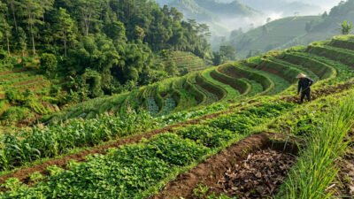 ilustrasi Strategi Mencegah Erosi Lahan Miring